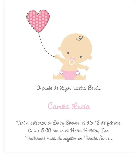 17 Best ideas about Tarjetas Baby Shower Niña on Pinterest