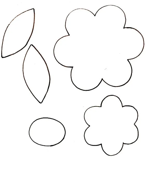 moldes para flores de goma eva - Buscar con Google | Plantillas o ...