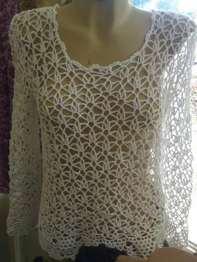 17 mejores ideas sobre Blusas Tejidas A Crochet en Pinterest ...