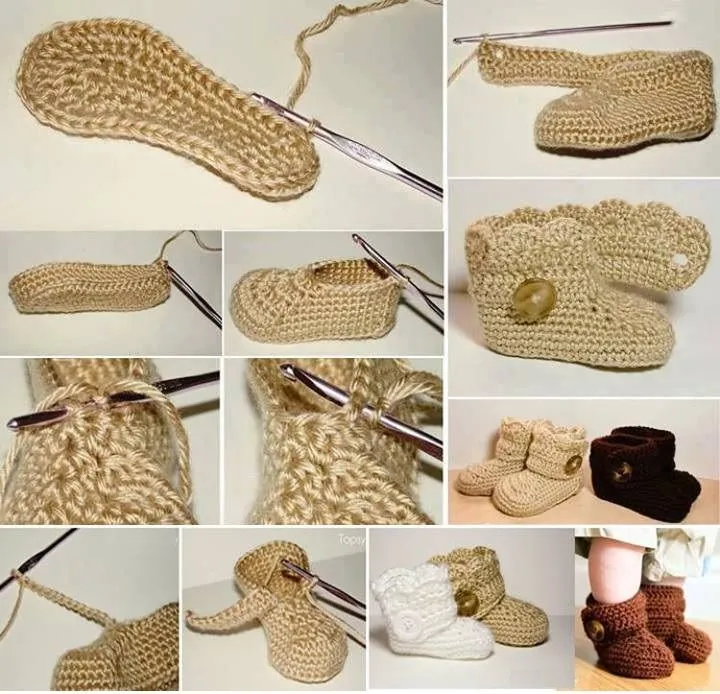 17 mejores ideas sobre Sandalias Para Bebé De Ganchillo en ...