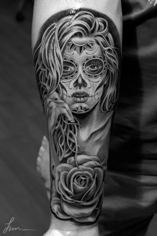 17 mejores ideas sobre Catrina Tattoo en Pinterest | Tatuajes de ...