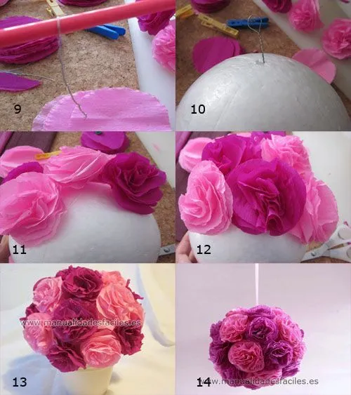 17 mejores ideas sobre Flores De Papel Crepé en Pinterest | Rosas ...