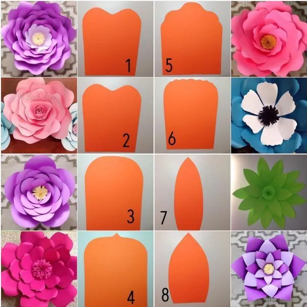 17 mejores ideas sobre Flores De Papel en Pinterest | Crespón ...