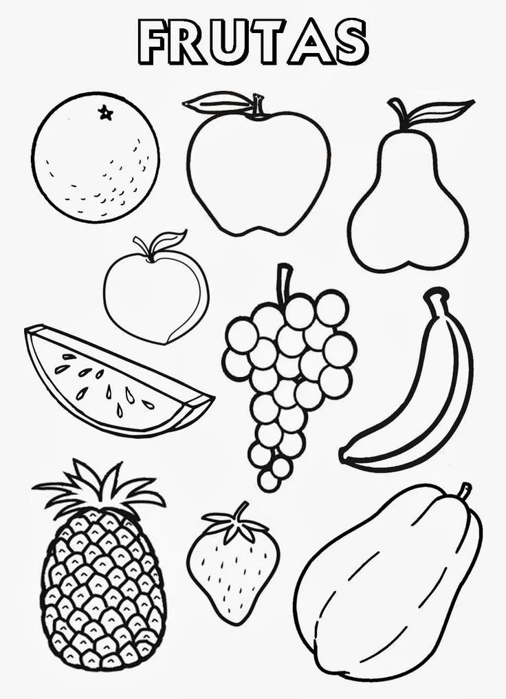 17 mejores ideas sobre Frutas Para Colorear en Pinterest | Dibujos ...