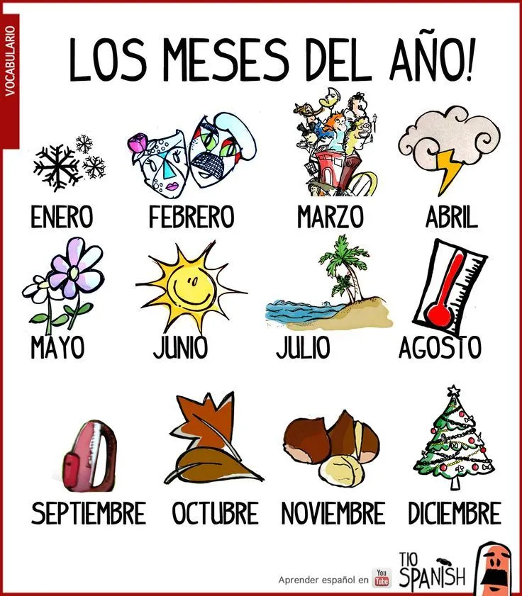 17 mejores ideas sobre Meses Del Año en Pinterest | Meses en ...