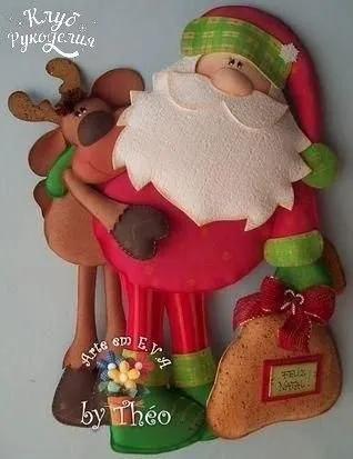 17 mejores ideas sobre Santa Claus De Fieltro en Pinterest ...