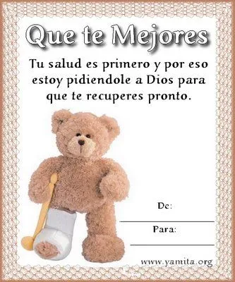 17 mejores ideas sobre Tarjetas De Recuperate Pronto en Pinterest ...