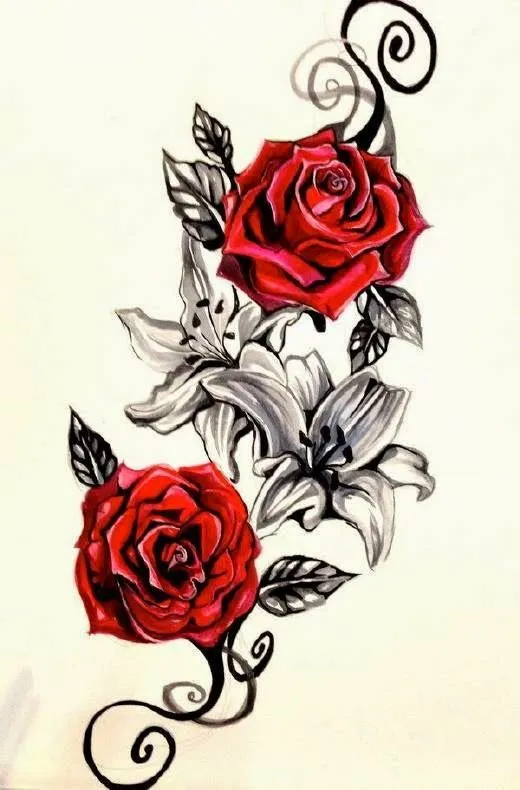 17 mejores ideas sobre Tatuajes De Rosas en Pinterest | Rosa del ...