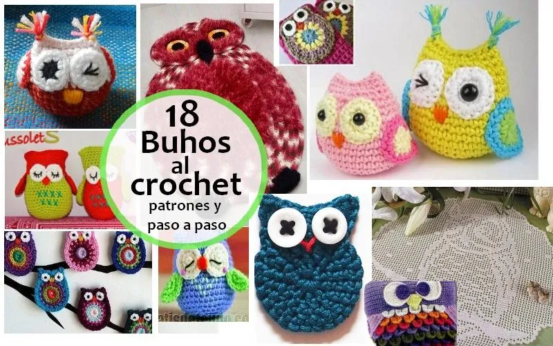 18 Buhos tejidos al crochet con patrones y paso a paso ...