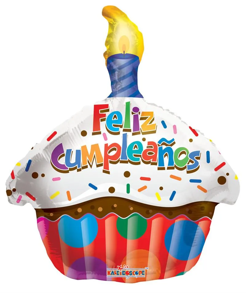 18" Feliz Cumpleanos Cupcake