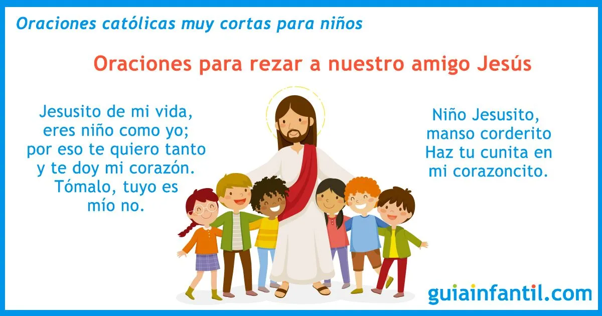 19 oraciones católicas muy cortas para memorizar y rezar con los niños