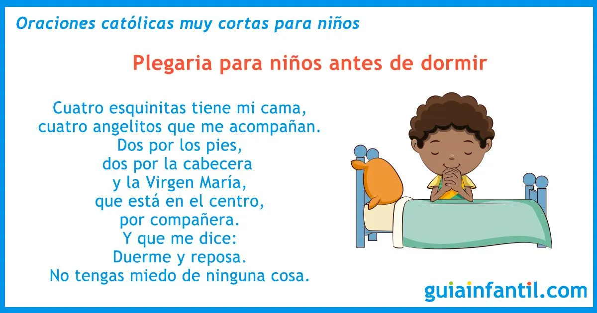 19 oraciones católicas muy cortas para memorizar y rezar con los niños