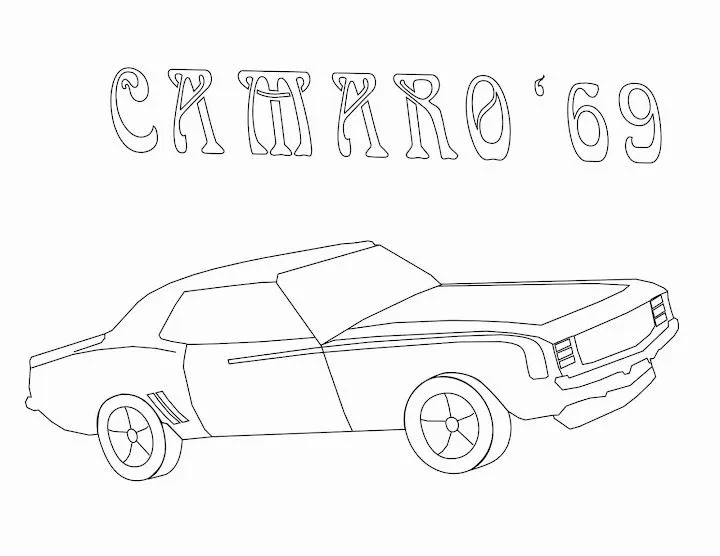 1969 Chevrolet Camaro | Coloring Funs