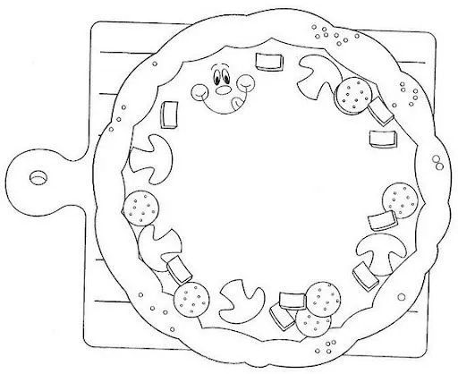 DIBUJOS PARA COLOREAR PIZZAS | Dibujos para colorear