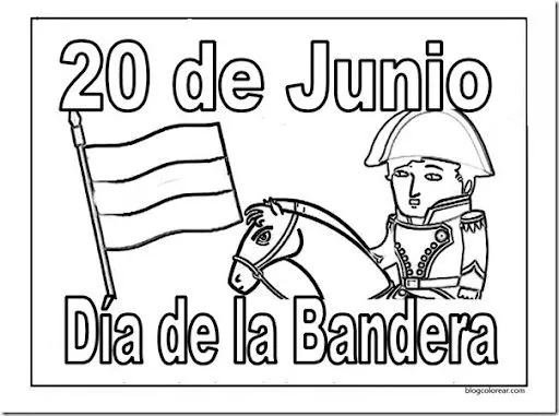 20 Junio día de la bandera para colorear | Colorear