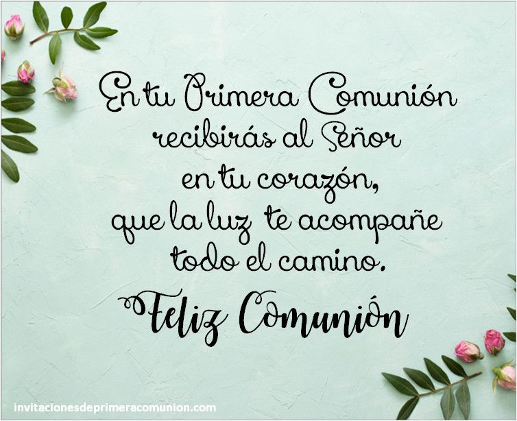 ▷ Las 20 mejores frases para Invitaciones de Primera Comunión