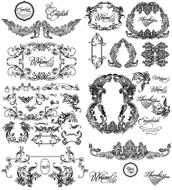 200+ Free Vintage Ornaments, Frames and Borders