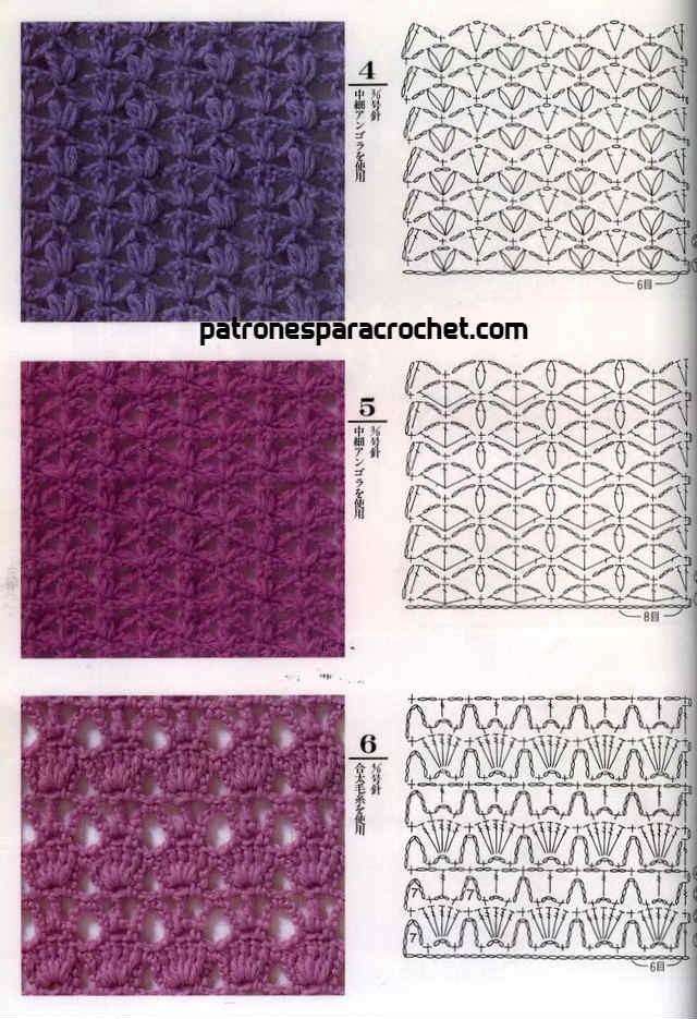 200 patrones crochet de puntos ✓