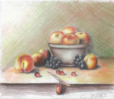 Marco Costa Artista Visual: Dibujo Bodegón de Frutas