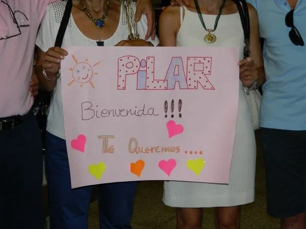 pancarta de bienvenida aeropuerto « Summer Pilar