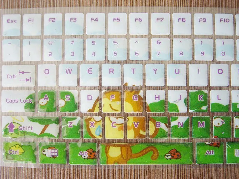 2012 lindo de dibujos animados mono teclado del ordenador portátil ...