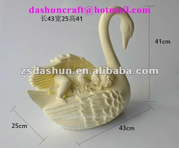 2014 hermoso cisne de resina de aves casa& recuerdo de la boda ...