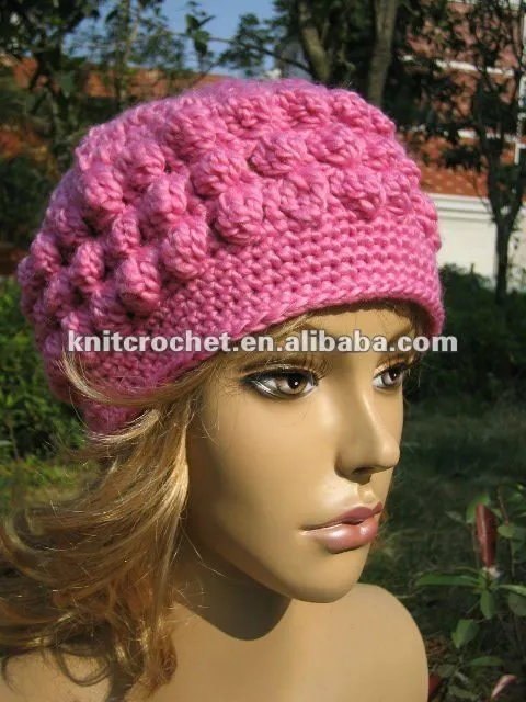2014 de moda hechos a mano de punto para mujer sombrero boinas ...