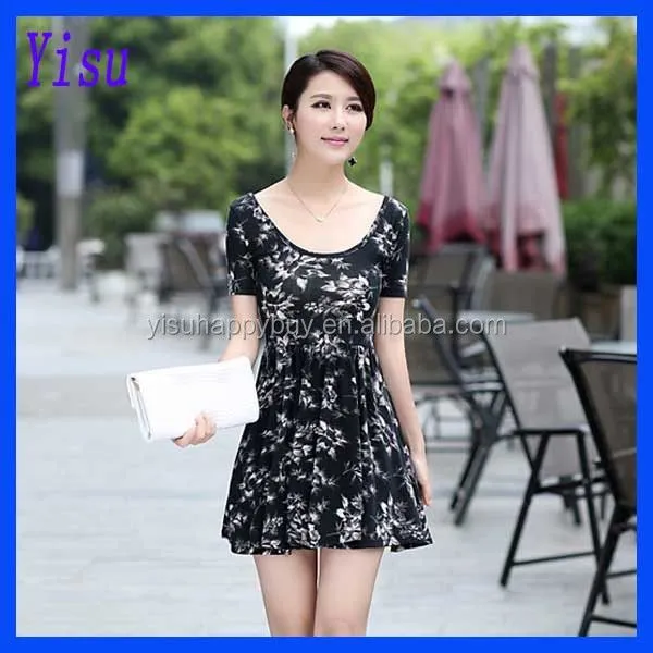 2015 venta caliente de moda manga corta alibaba expreso vestido de ...