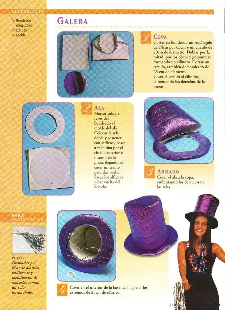21 ideas de Moldes sombreros | sombreros de goma espuma, sombreros, sombreros para fiestas
