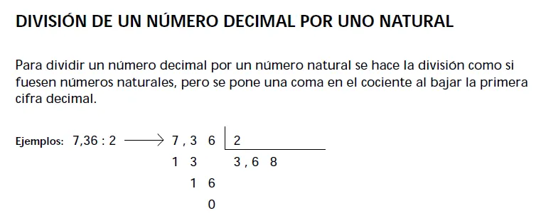 2.2 División entre decimales y naturales | matelucia