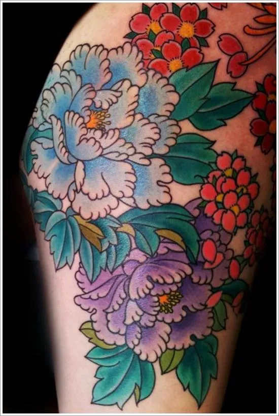 23 tatuajes de la flor peonía