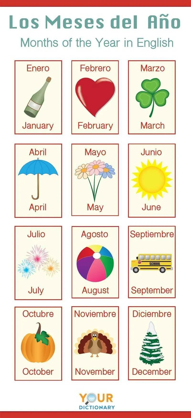 240 ideas de Meses del Año. | meses del año, años en ingles, meses en  espanol