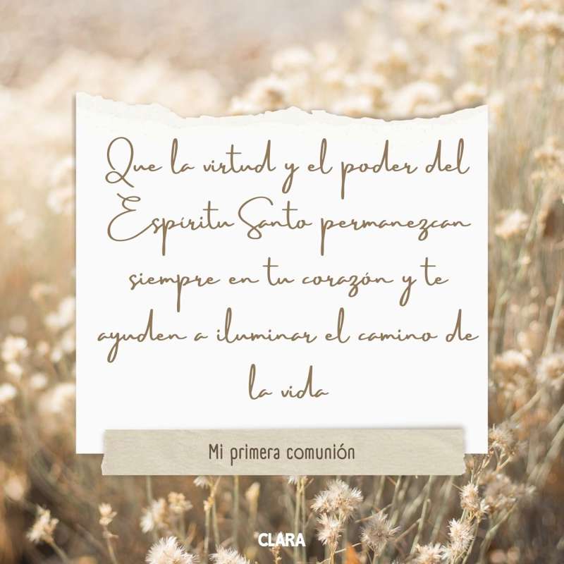 25 frases bonitas y originales para felicitar una comunión