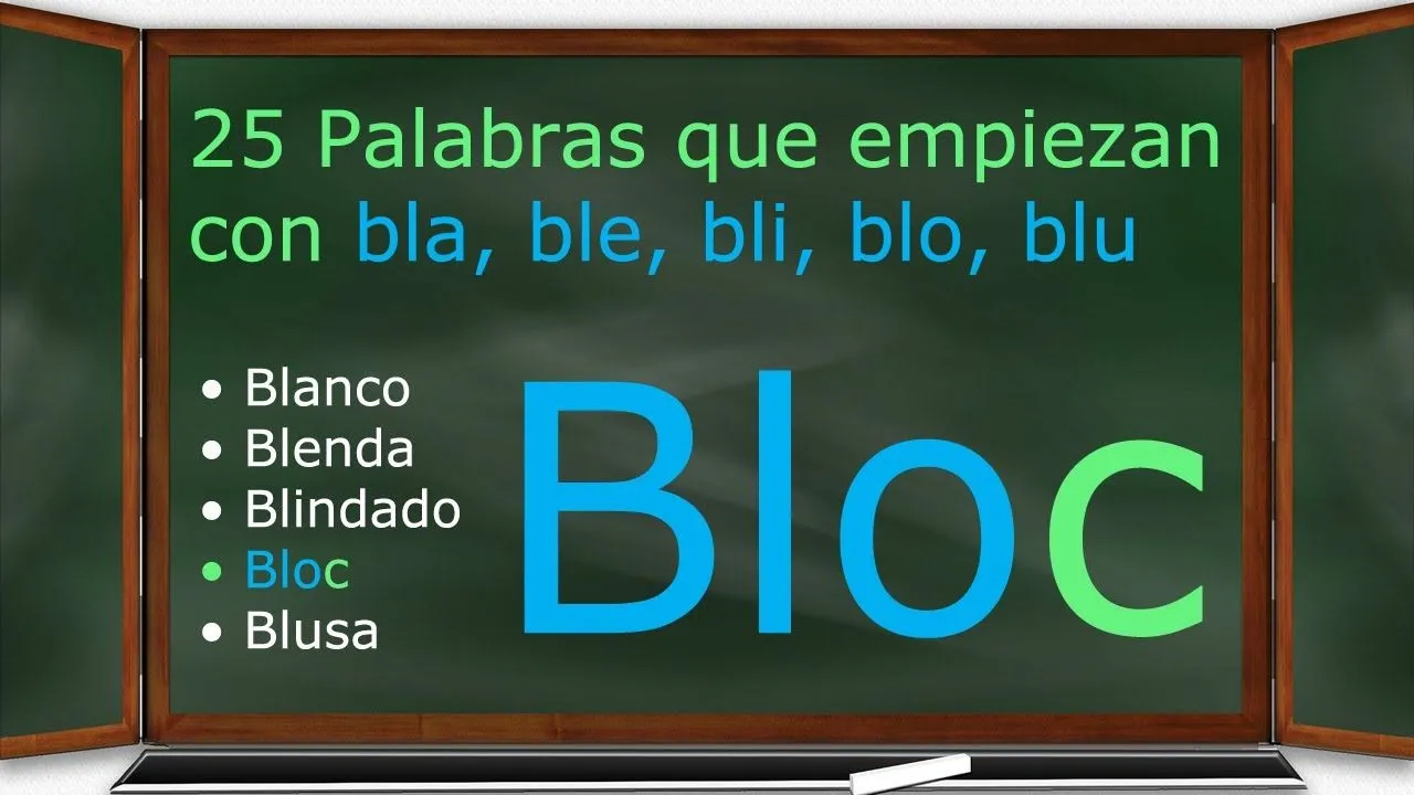 25 Palabras que empiezan con bla, ble, bli, blo, blu - YouTube