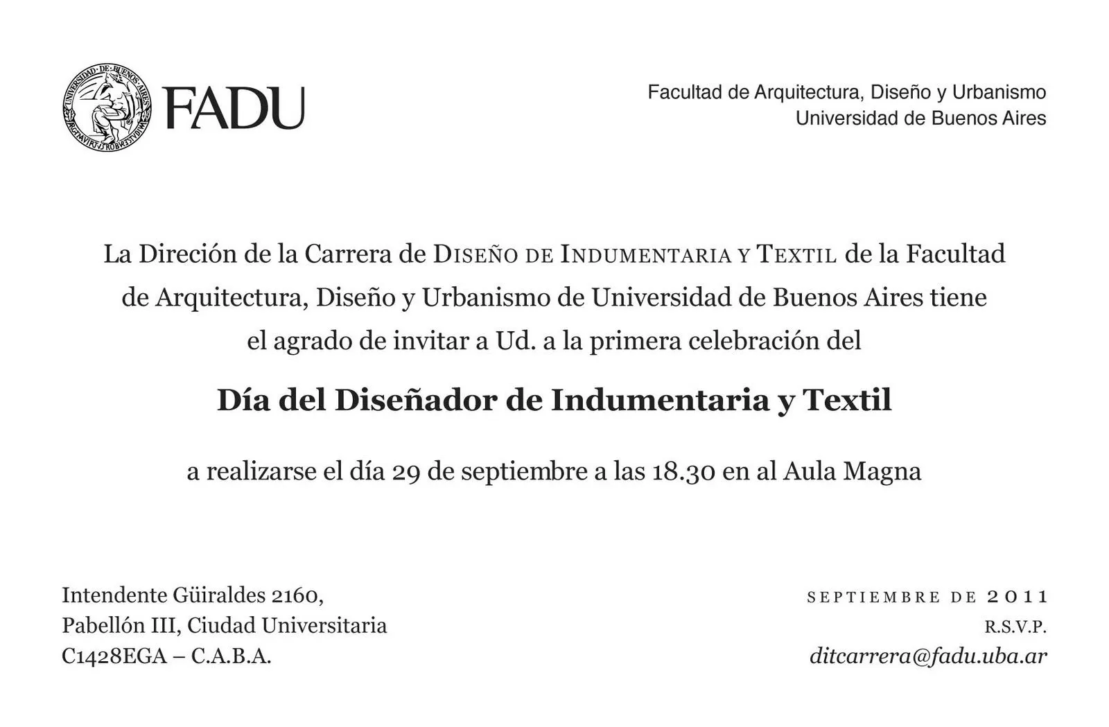 29 de Septiembre / Día del Diseñador de Indumentaria y Textil ...