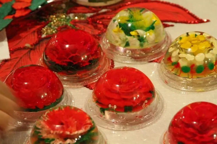 3-d Jello flowers made by me! | Gelatinas 3D | Pinterest