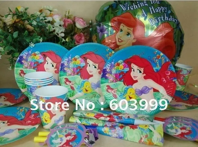 30% ariel fuera de la sirenita partyware de cumpleaños, little ...