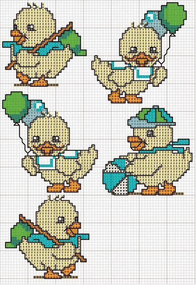 30 ideas de Pollitos | punto de cruz, punto de cruz infantil, punto de cruz patrones