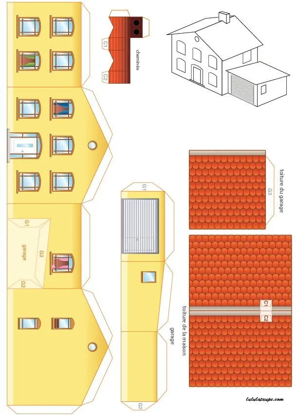 34 ideas de Plantilla de casas 3d | casas para armar, casas de papel, casas  de cartón