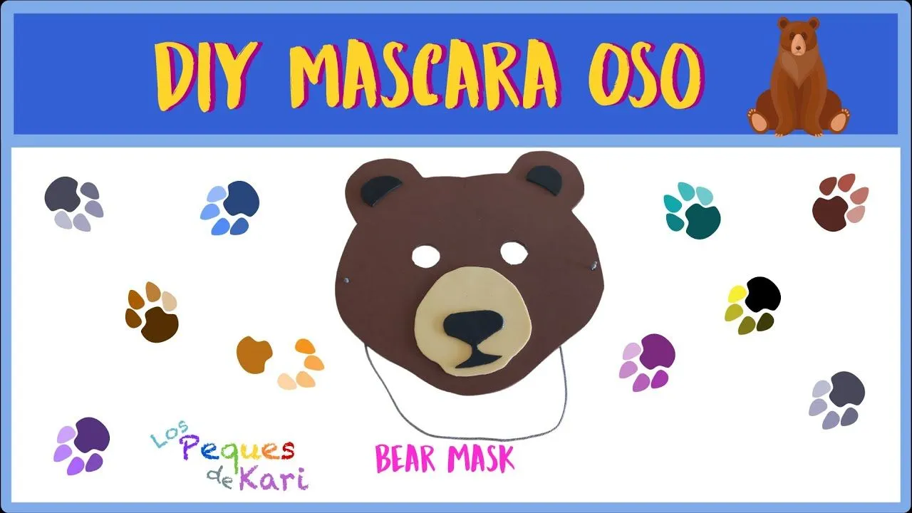 Como hacer una mascara de oso con foami