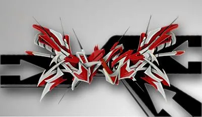 3D Design Letters Graffiti Bombing Bubble Tribal Graphics With ...