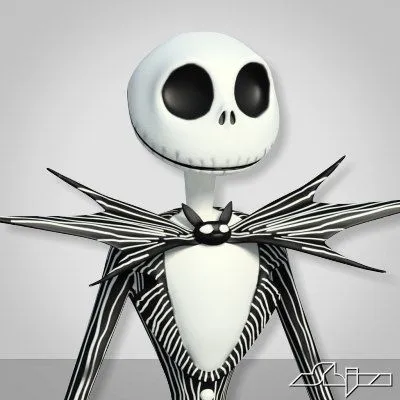 3d jack skellington rigged biped