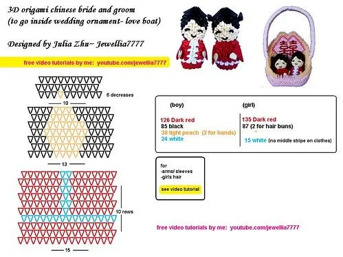 3D origami chinese bride & groom diagram | Flickr - Photo Sharing!