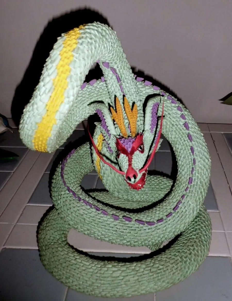 3D Origami Dragon with Stand by cpcentral on DeviantArt