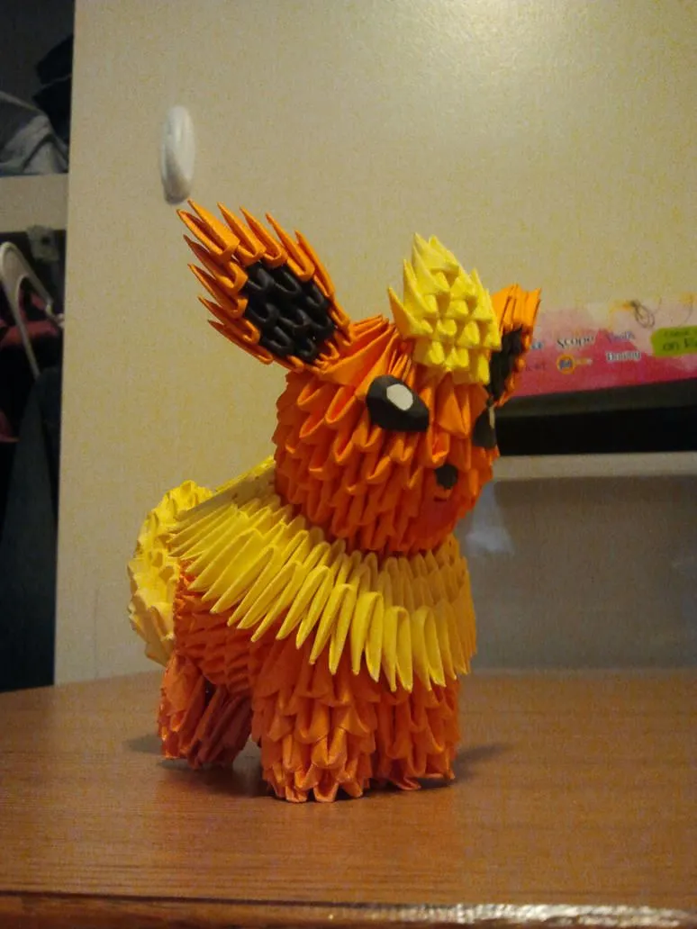 3D Origami Flareon by pokegami on DeviantArt