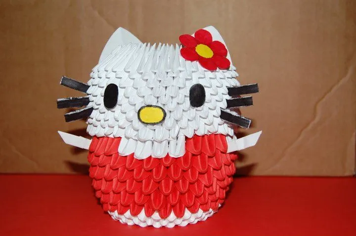 3D Origami Hello Kitty by origami-sharon on DeviantArt