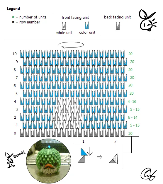 Origami en 3D diagramas - Imagui