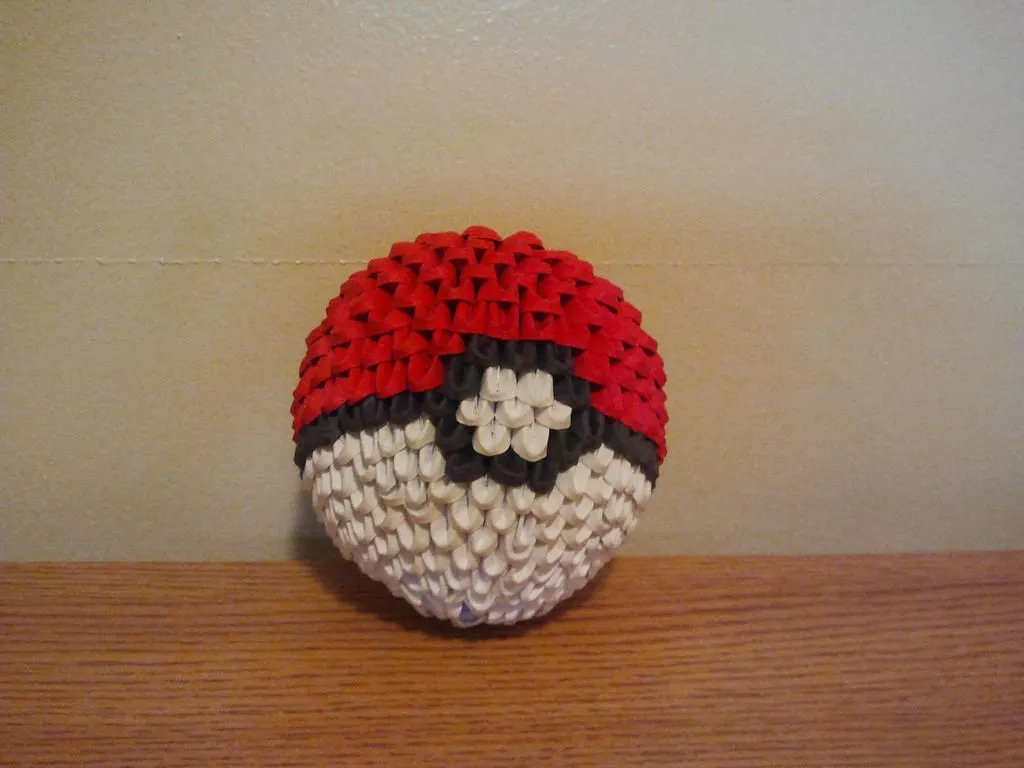 3D Origami Pokeball Diagram by pokegami on DeviantArt