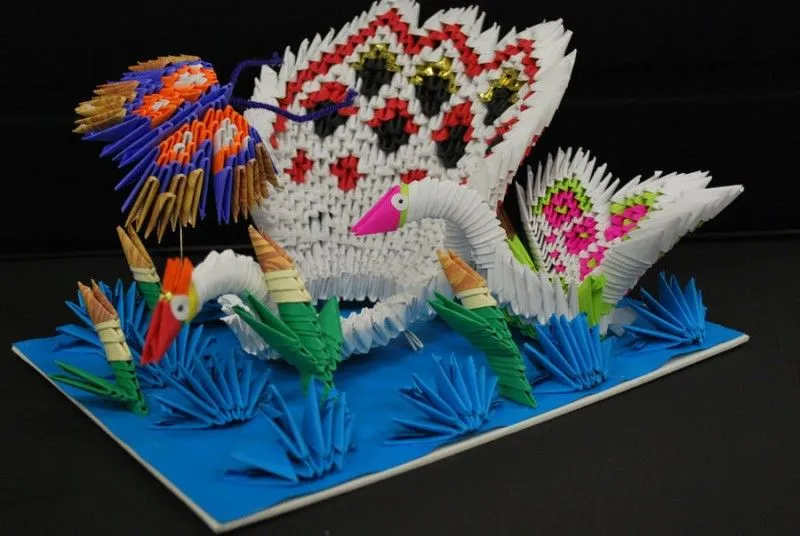 3D OrigamI Wading Sw… | Album | Tin Dang | 3D Origami Art