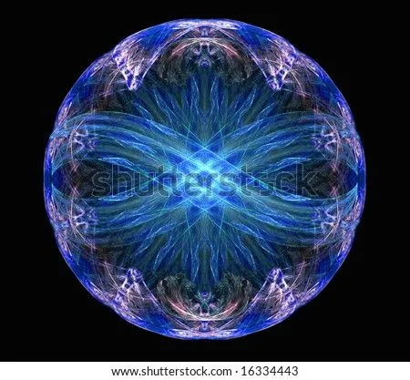 3d Rendered Abstract Mandala Fractal, Isolated On Black Background ...